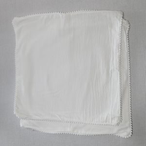 2 White Throw Pillow Covers